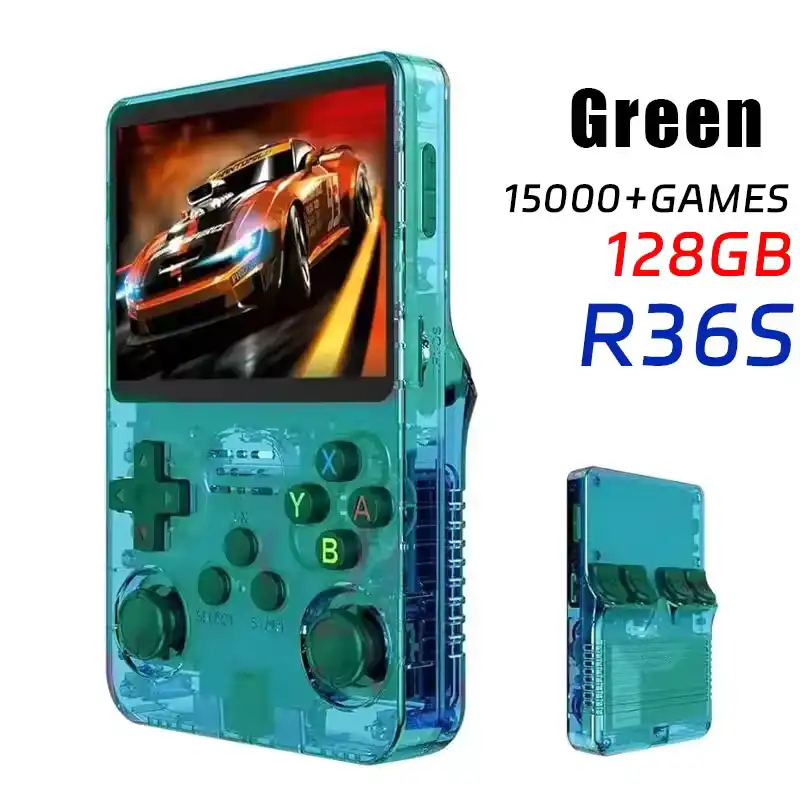 R36MAX Retro Handheld Video Game Console Linux System 4.0 Inch IPS Screen